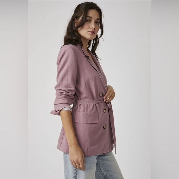 Free People Tie Front Blazer - Brand New With Tags - Picture 3 of 9